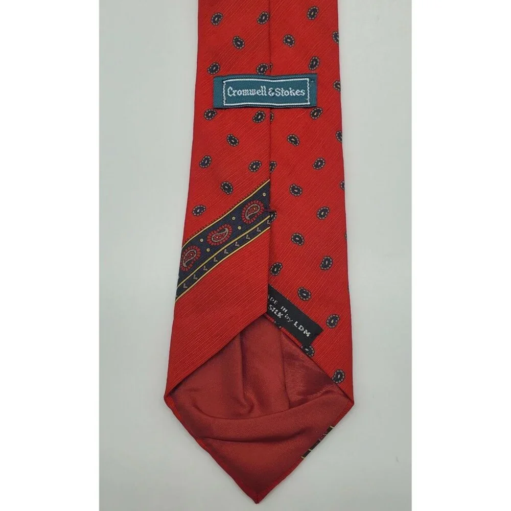 Cromwell & Stokes‎ Tie Made in Italy 100% Silk Hand Made Men's Tie
